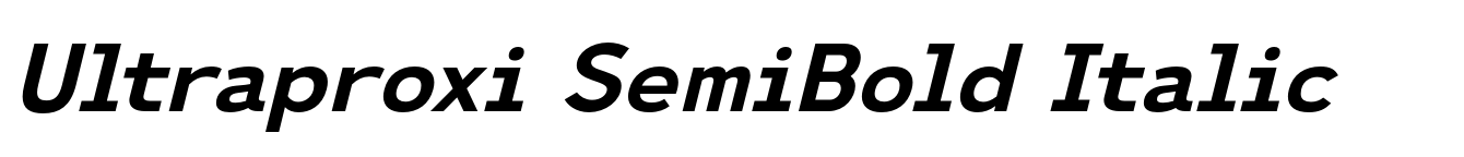 Ultraproxi SemiBold Italic